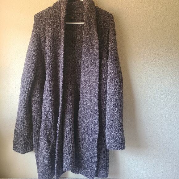 Barefoot Dreams Cozy Brown Gray Women's Sweater Long Cardigan Size XL - Picture 10 of 10